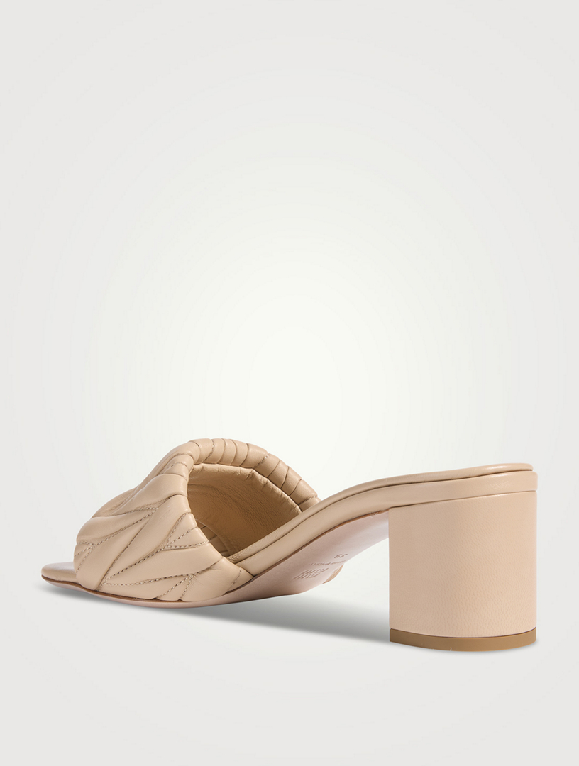 MIU MIU Leather Mules 37 1/2 24〜24.5 2002 Miu Miu Burnt Patent Wood Mules (37.5) — AMO Vintage