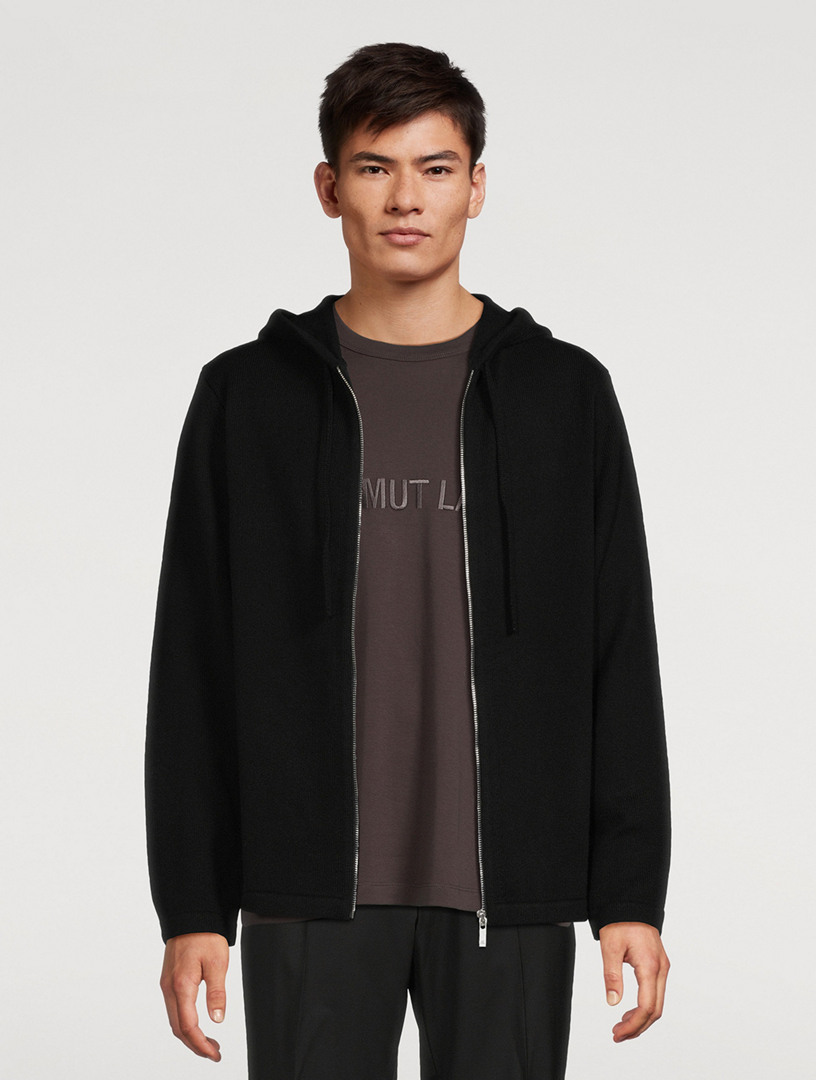 HELMUT LANG Wool Cashmere Mohawk Hood Zip Sweater Holt Renfrew