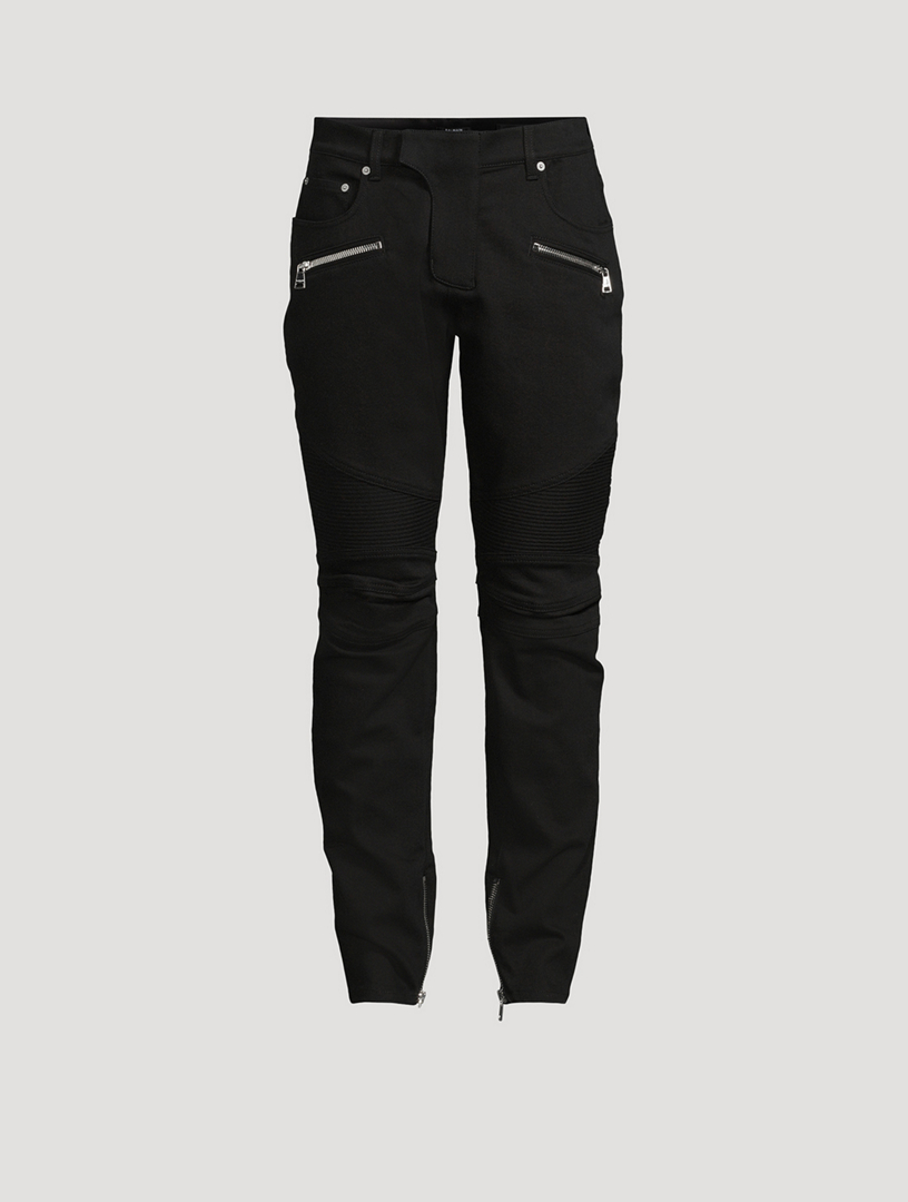 BALMAIN Denim Slim-Fit Biker Jeans | Holt Renfrew