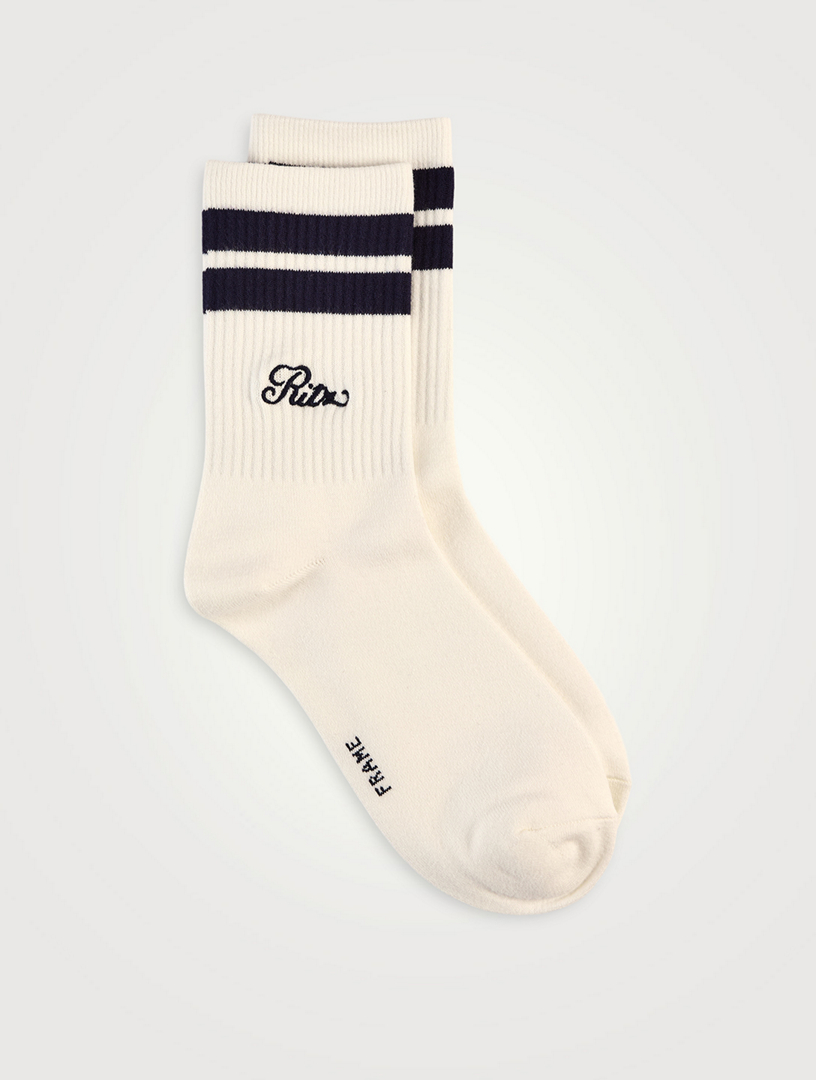 FRAME x Ritz Paris Embroidered Socks
