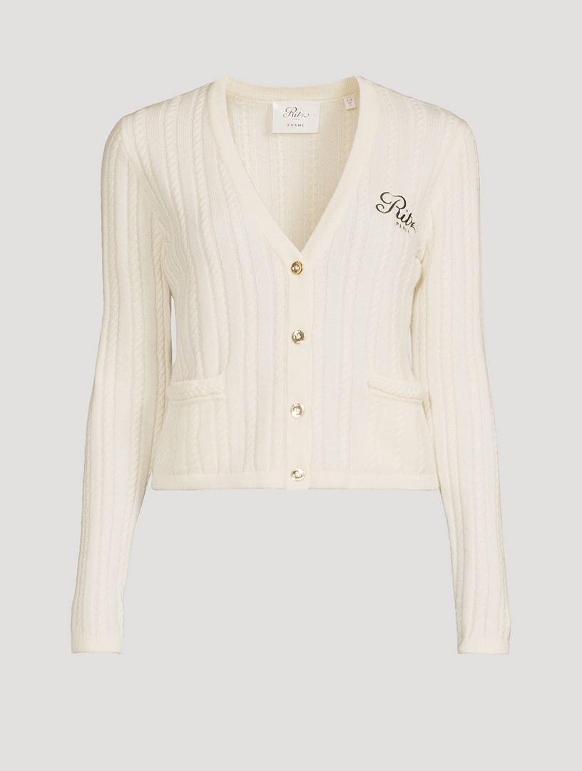 FRAME x Ritz Paris Shrunken Cashmere Cardigan