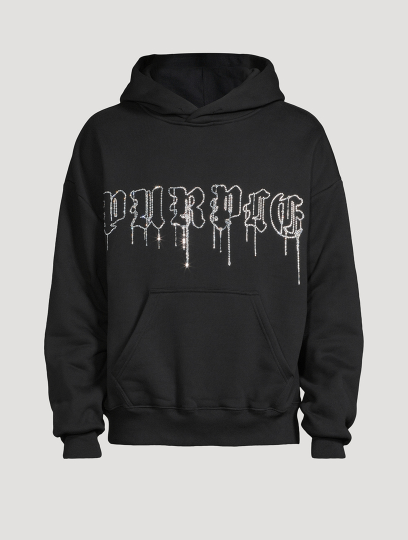 PURPLE BRAND Crystal Gothic Drip Hoodie | Holt Renfrew