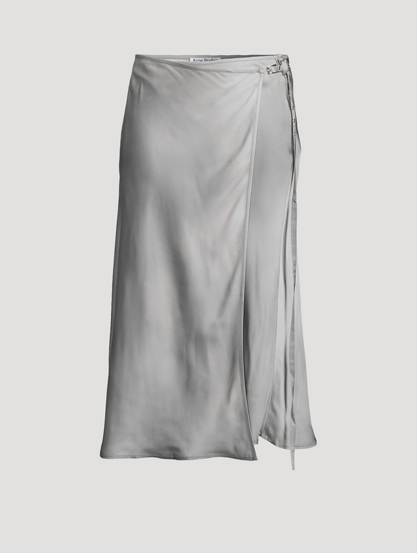 Satin Wrap Skirt