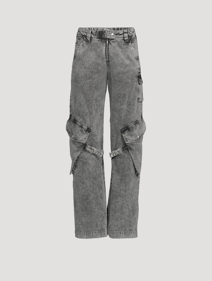 Wide-Leg Cargo Jeans - Main Image
