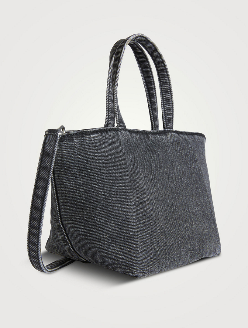 ALEXANDER WANG Small Punch Denim Crossbody Tote Bag | Holt Renfrew