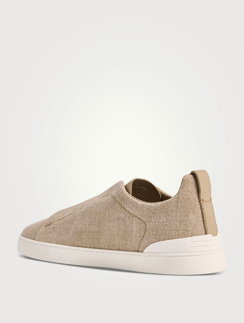 ZEGNA Triple Stitch Cotton And Linen Sneakers | Holt Renfrew