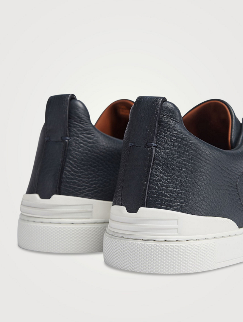 ZEGNA Deerskin Triple Stitch Sneakers | Holt Renfrew