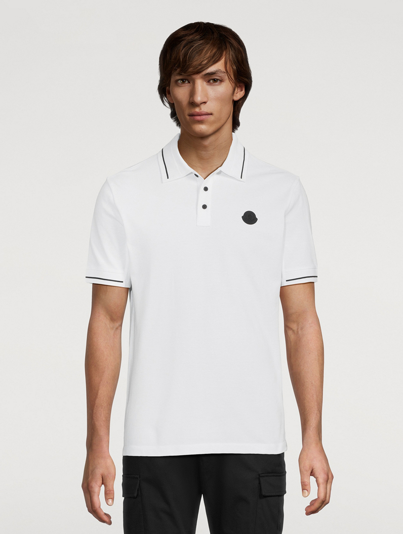 Moncler slim fit polo ポロシャツ ブラック ポロシャツ : Tシャツ＆ポロシャツ 向けの メンズ | モンクレール