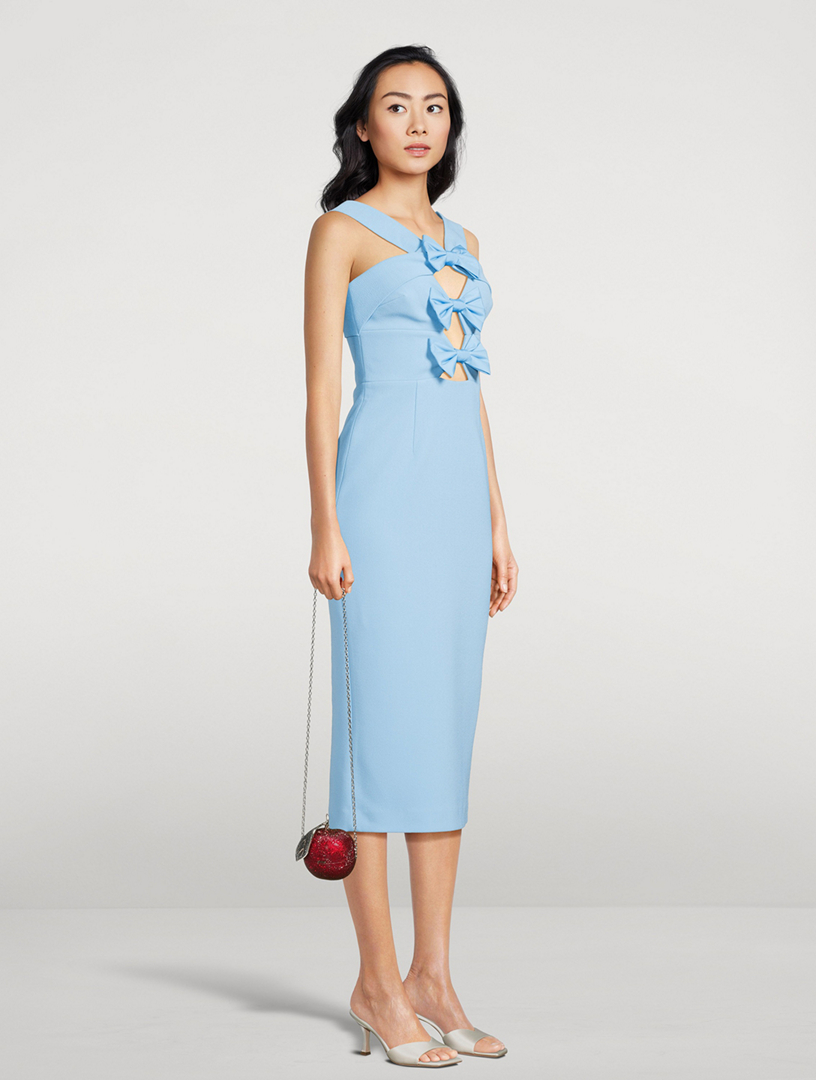 knee length dresses for ladies Skye Shirred Back Midaxi Dress | Disturbia