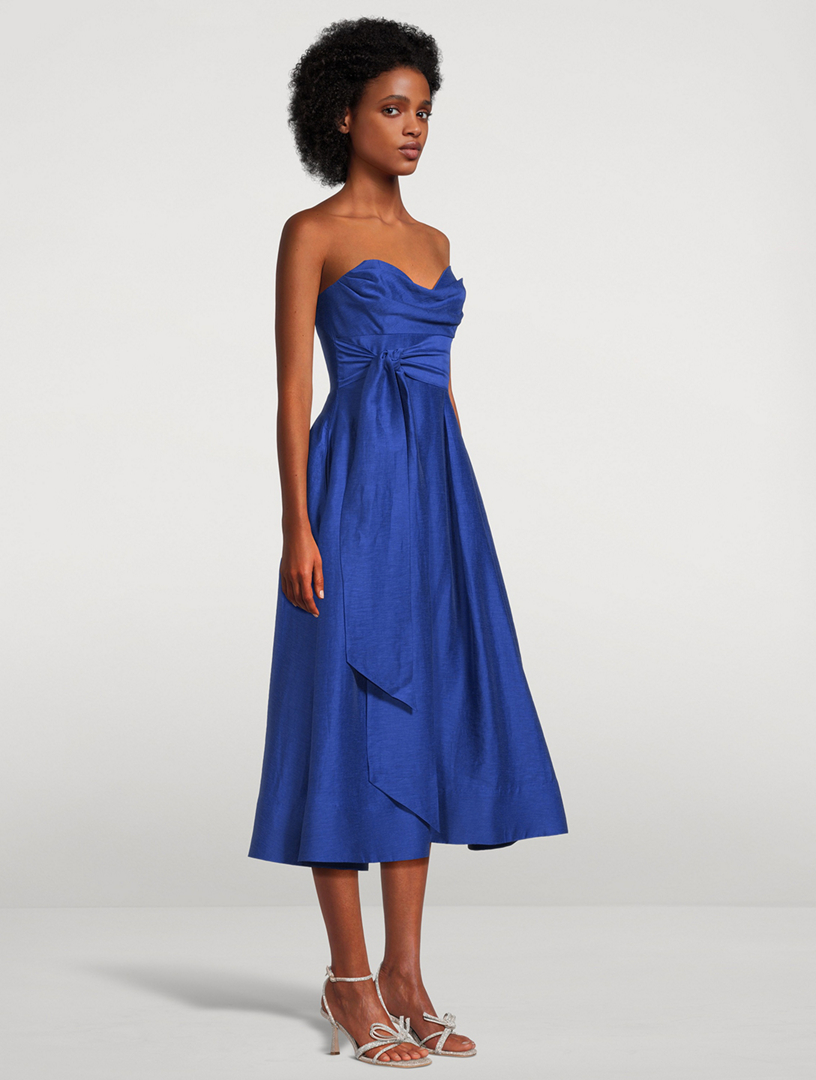 REBECCA VALLANCE Cera Strapless Midi Dress | Holt Renfrew