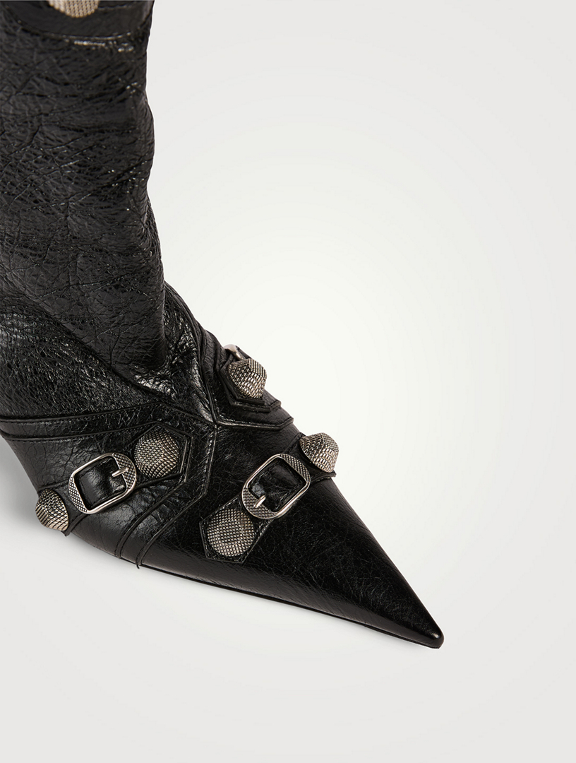 BALENCIAGA Cagole Wide Leather Ankle Boots Holt Renfrew