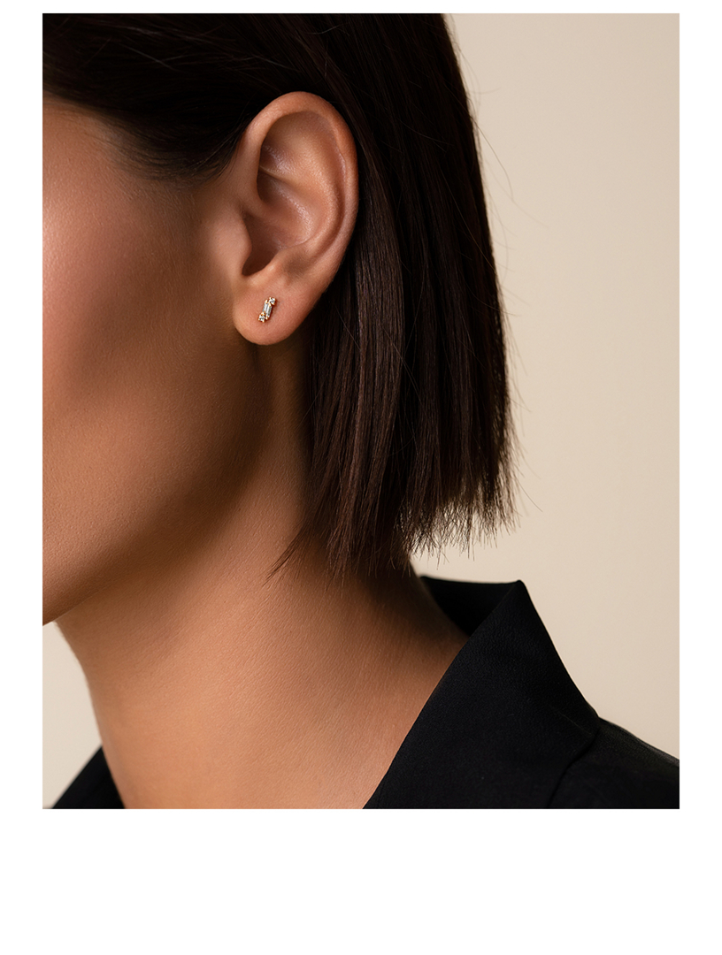 18K Gold Classic Diamond Stud Earrings