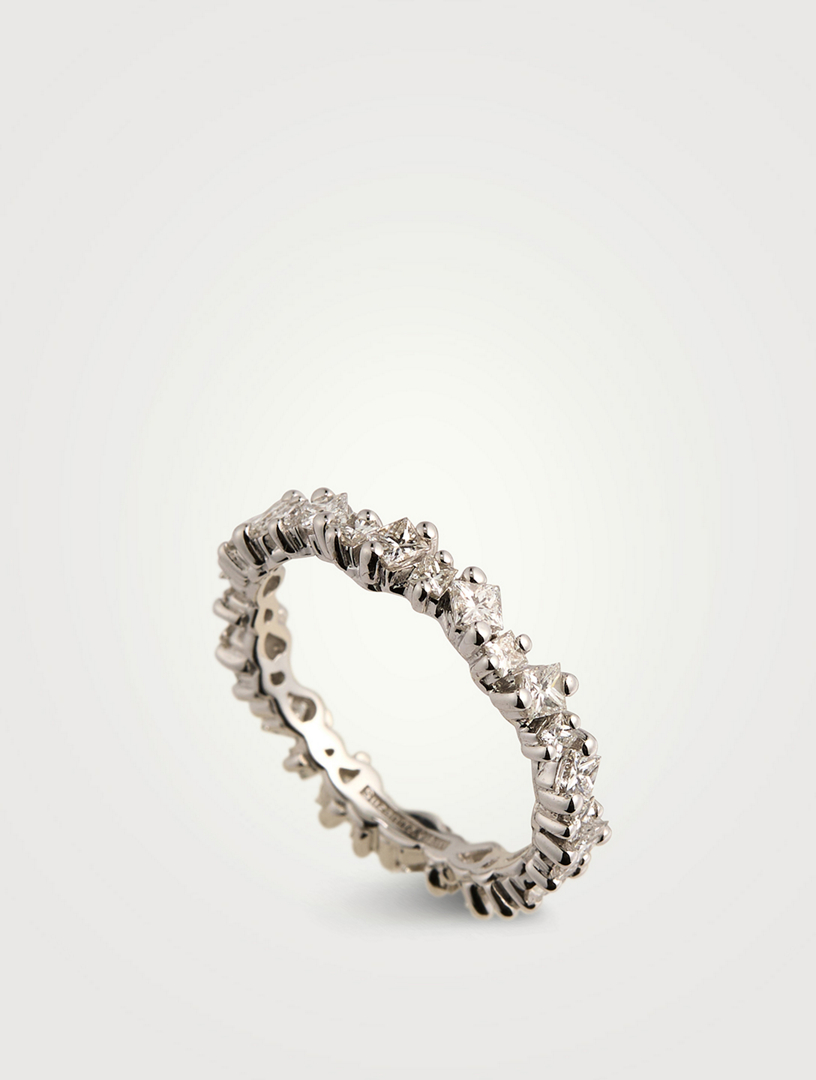 14K White Gold La Fantaisie Cosmic Diamond Eternity Band