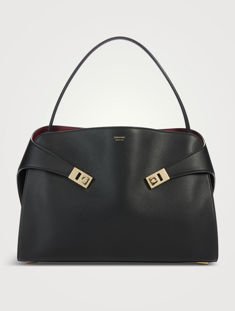 Large Hug Bicolour Leather Satchel