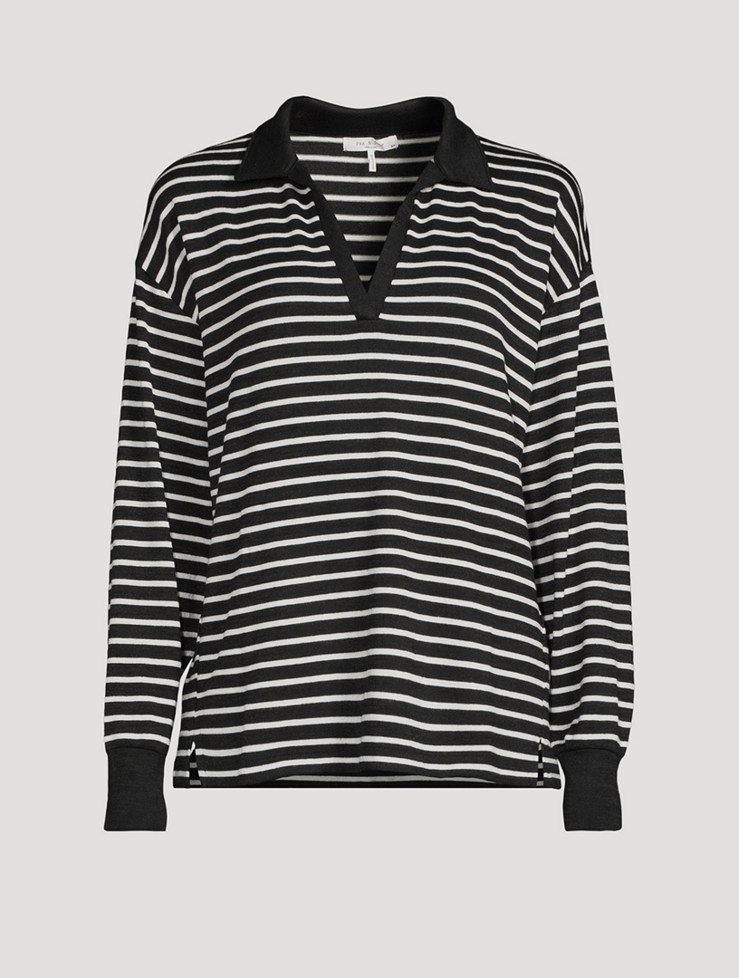The Knit Polo Shirt Stripe Print
