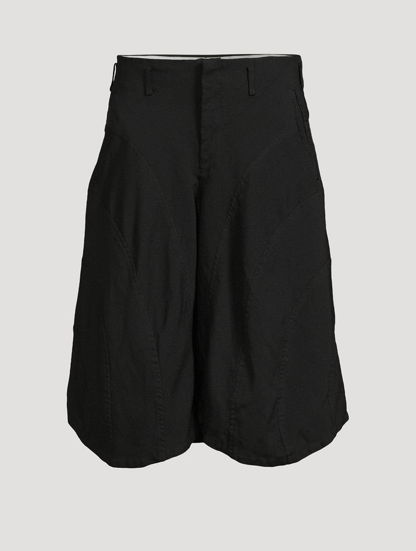 Short ballon en gabardine