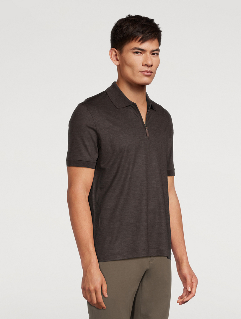 Wool Fleece Polo Shirt