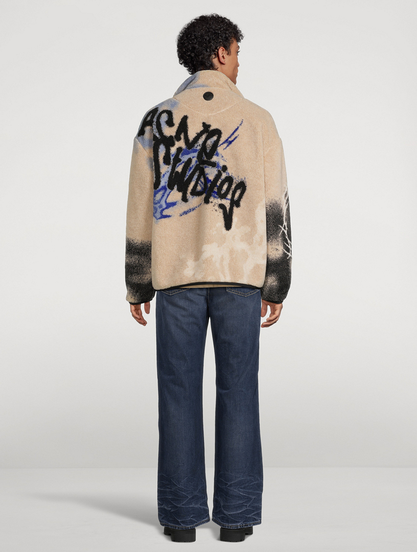 ACNE STUDIOS Teddy Jacquard Zip Jacket | Holt Renfrew