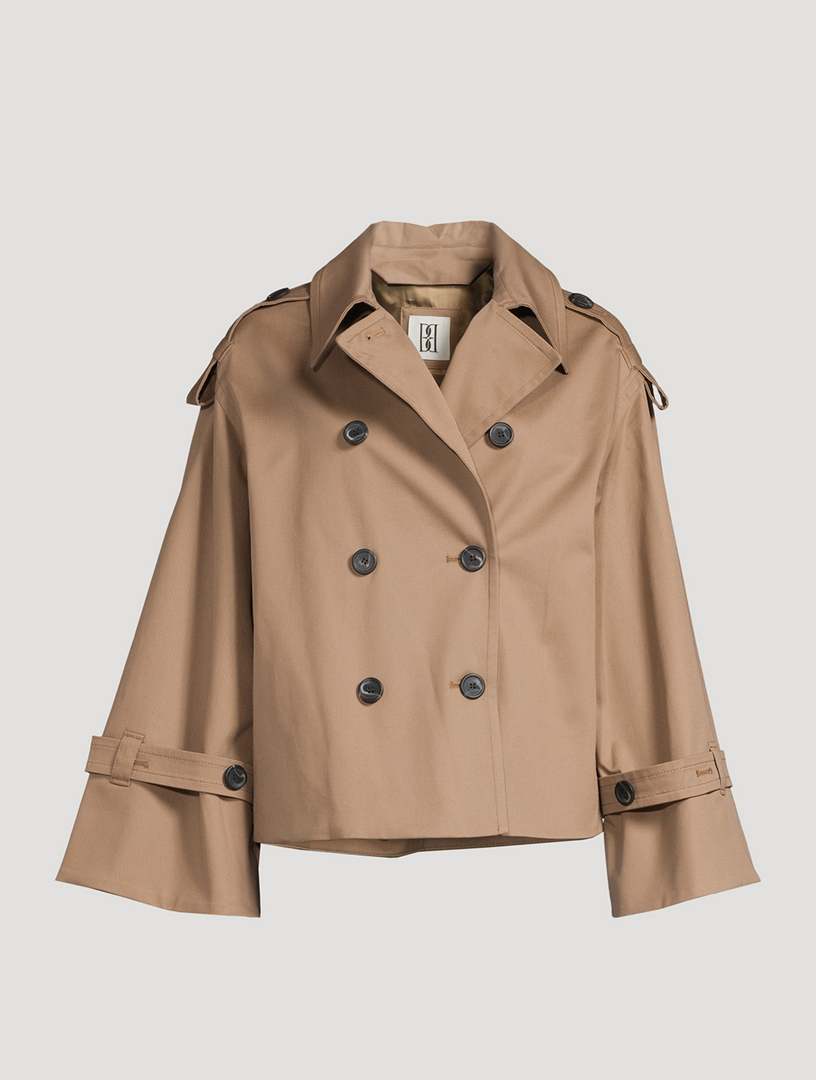 BURBERRY Cropped Gabardine Trench Jacket | Holt Renfrew