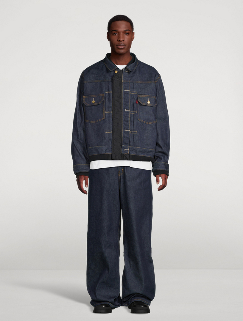 SACAI sacai x Levi's® Nylon And Denim Jacket | Holt Renfrew