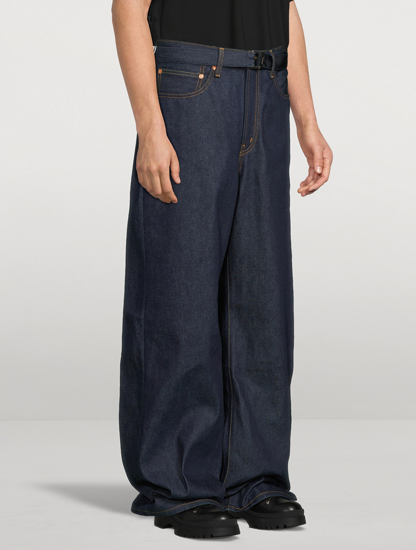 SACAI sacai x Levi's Wide-Leg Belted Jeans | Holt Renfrew
