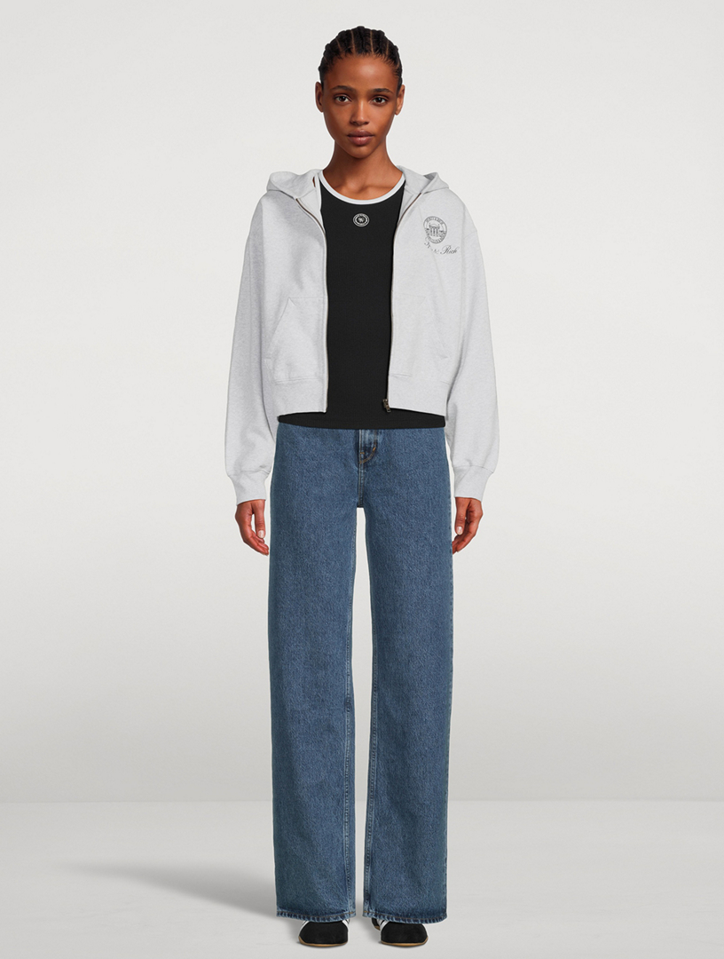 SPORTY & RICH Vendome Resort Cropped Zip Hoodie | Holt Renfrew