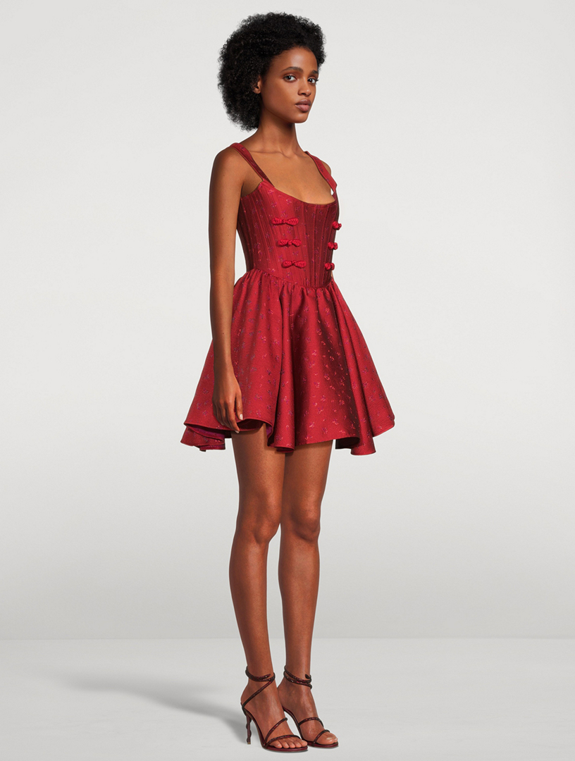 SAU LEE Jolie Jacquard Mini Dress | Holt Renfrew