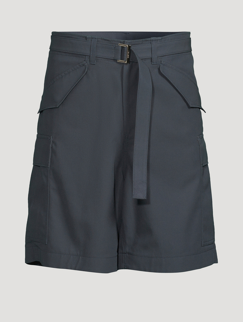 Sacai Taffeta Cargo Shorts | Blue | FARFETCH