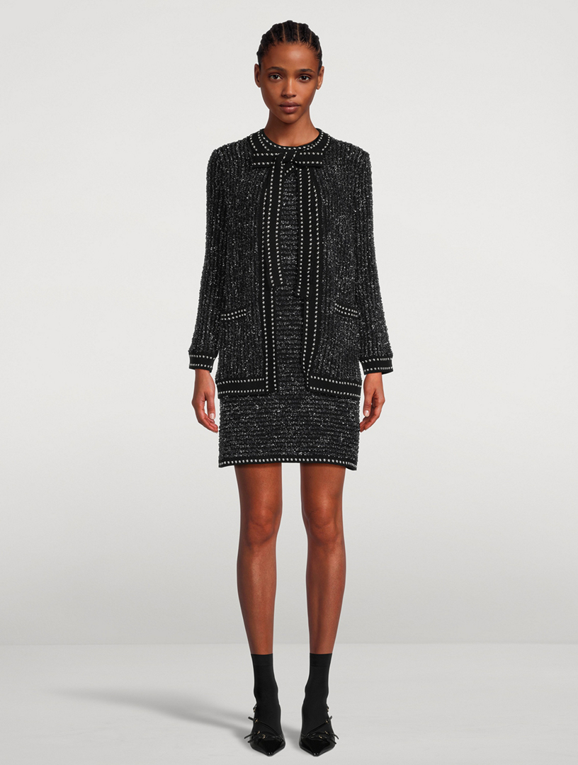 Eyelash Tweed Jacquard Dress