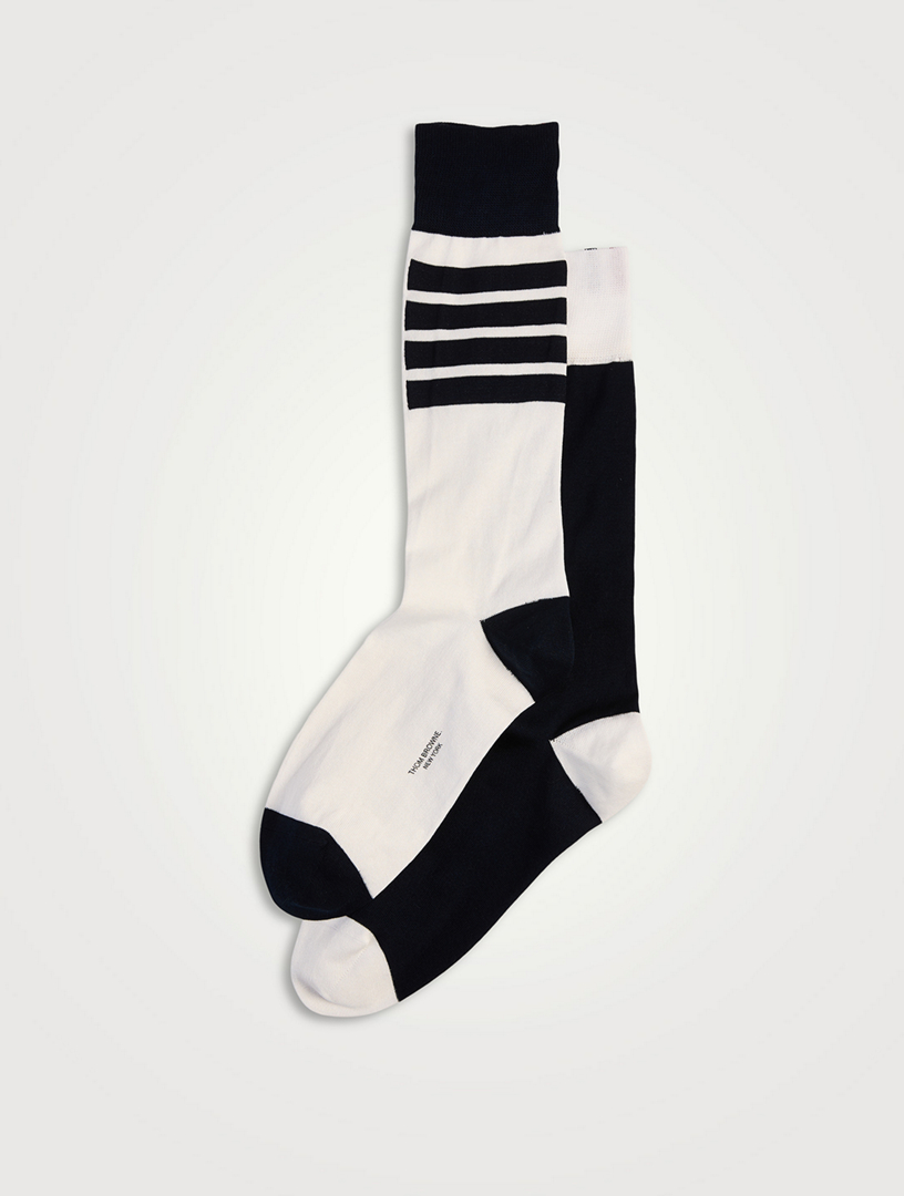THOM BROWNE '4 bar’ socks Funmix 4-Bar Mid Calf Socks | Thom Browne