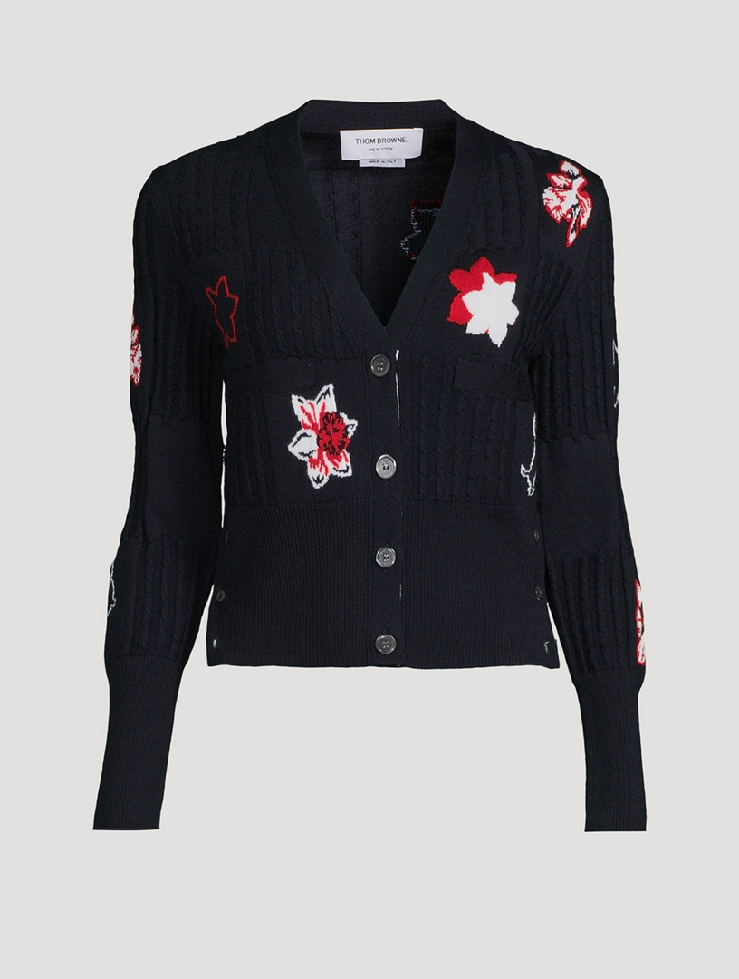 Hector Intarsia Wool Cardigan