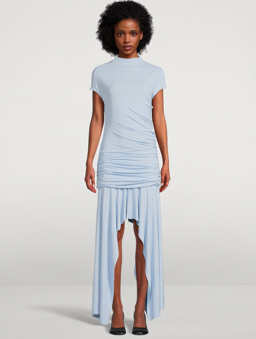 asymmetric jersey dress Asymmetric Jersey Gown – Amsale main image 0