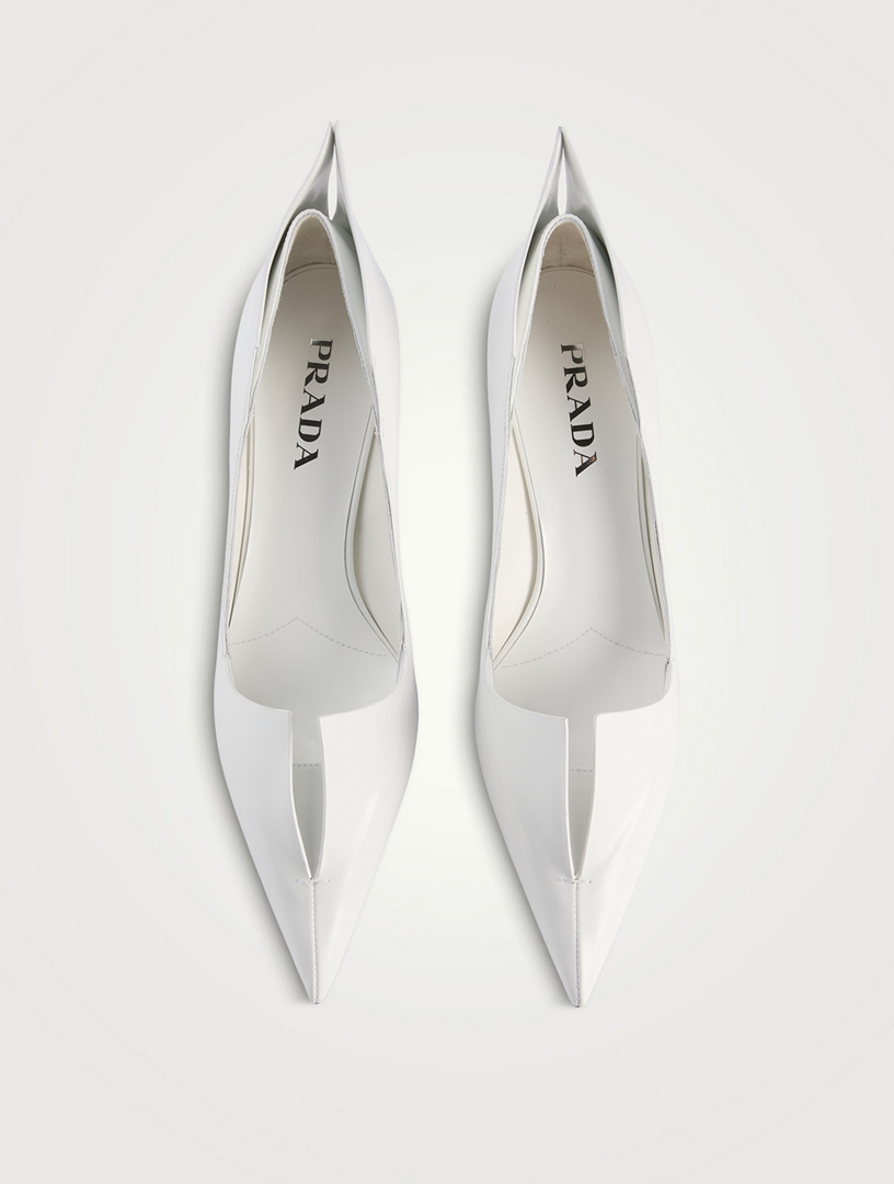 PRADA Mohawk Leather Pumps | Holt Renfrew