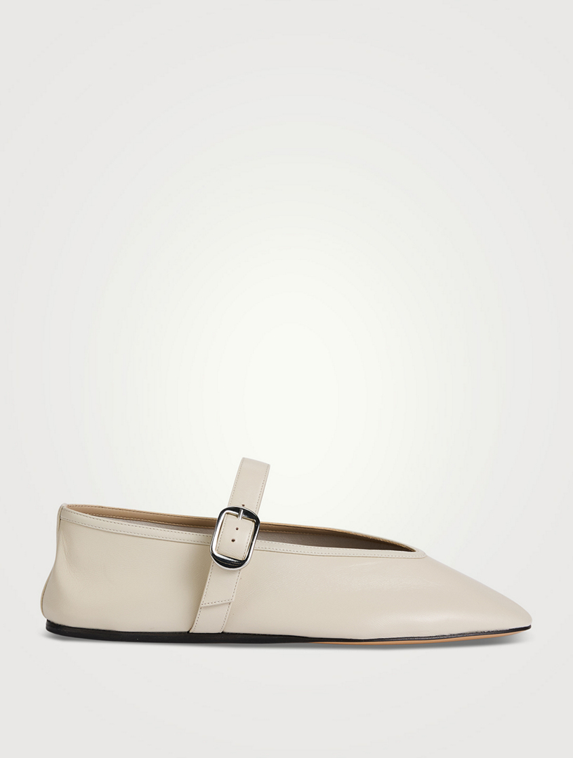 Stella Leather Mary Jane Ballet Flats