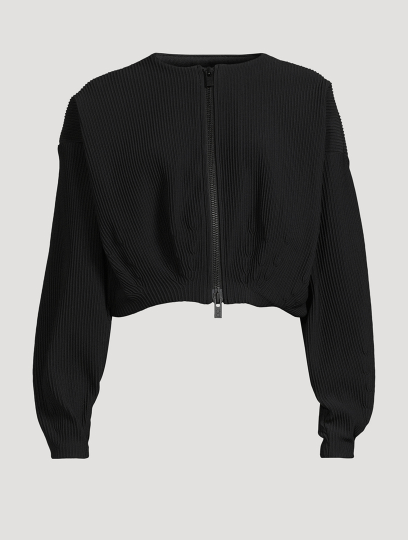 Hypha Cropped Bomber Jacket