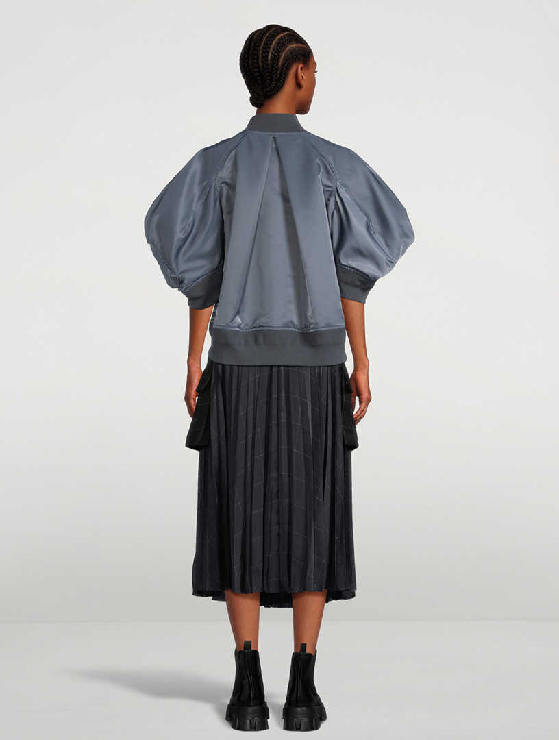 SACAI Puff-Sleeve Bomber Jacket | Holt Renfrew