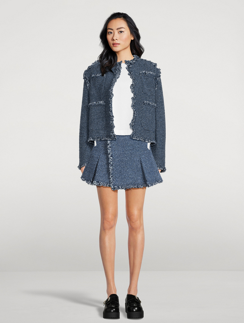 SACAI Denim And Tweed Mix Jacket | Holt Renfrew