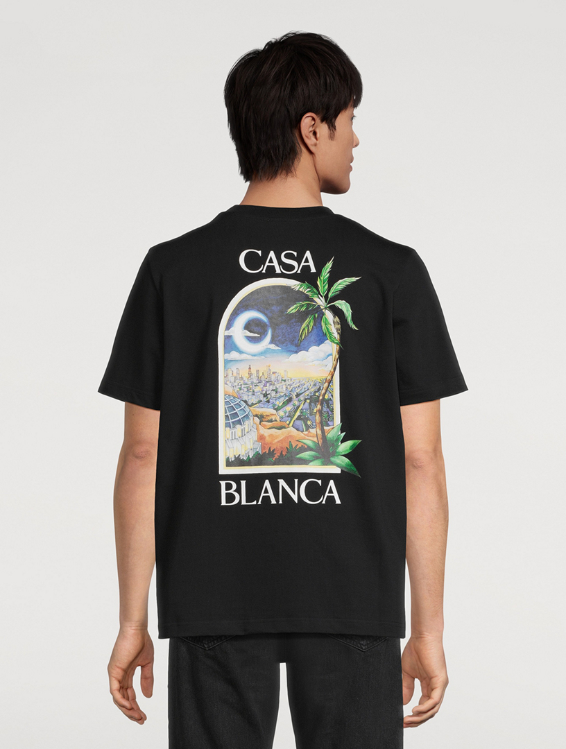 【関送無料】 Casablanca LA Night Printed ロゴ 半袖 Tシャツ CASABLANCA LA Night Printed T-Shirt | Holt Renfrew