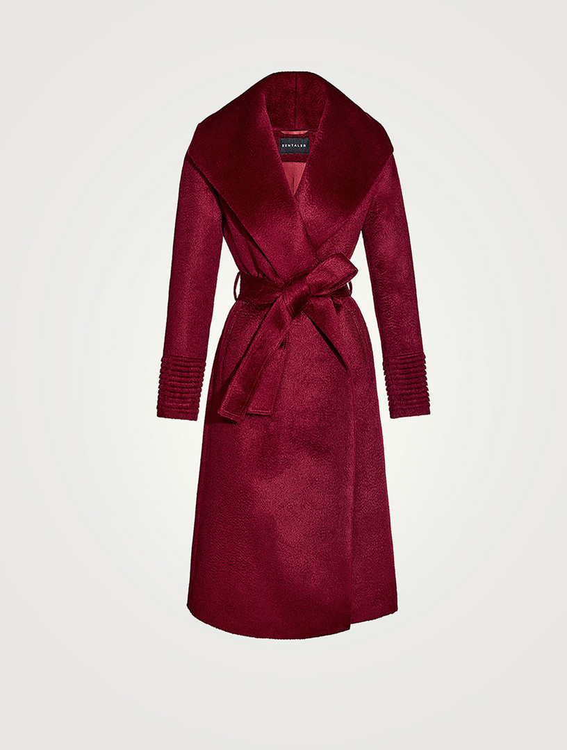 Sentaler Coat Pink Alpaca Coat SENTALER Belted Suri Alpaca Wool