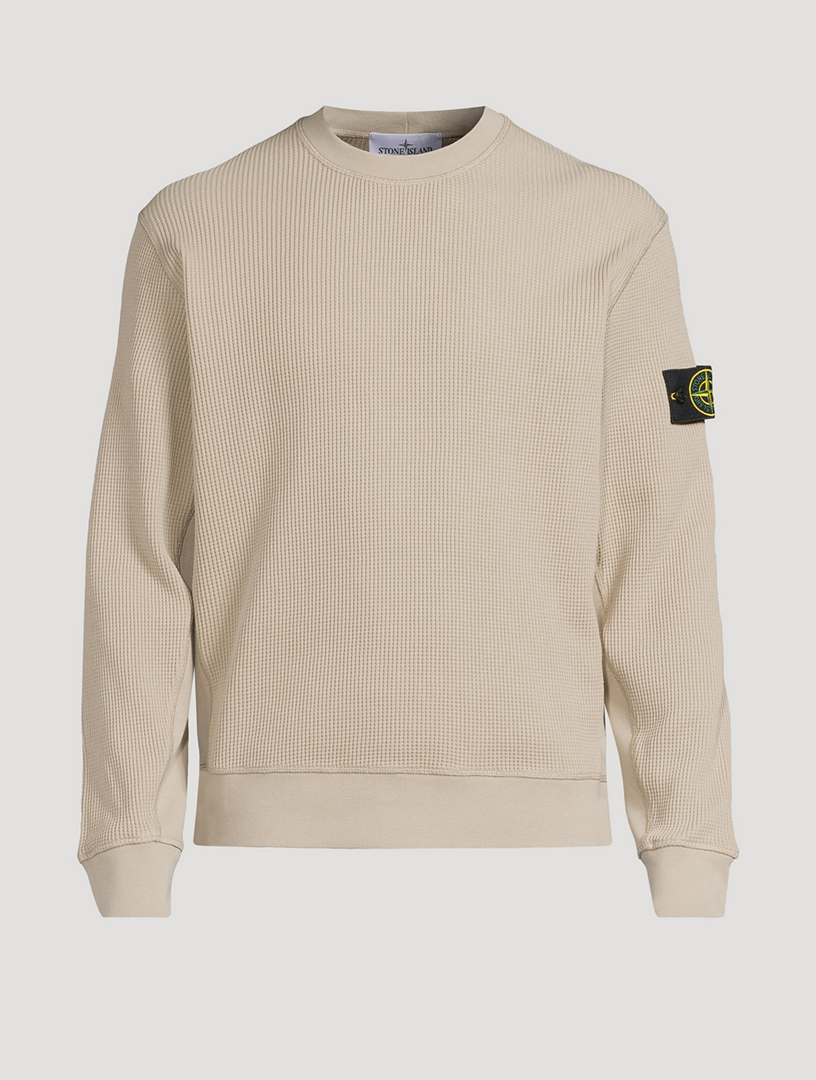 STONE ISLAND Waffle-Knit Crewneck Sweater | Holt Renfrew