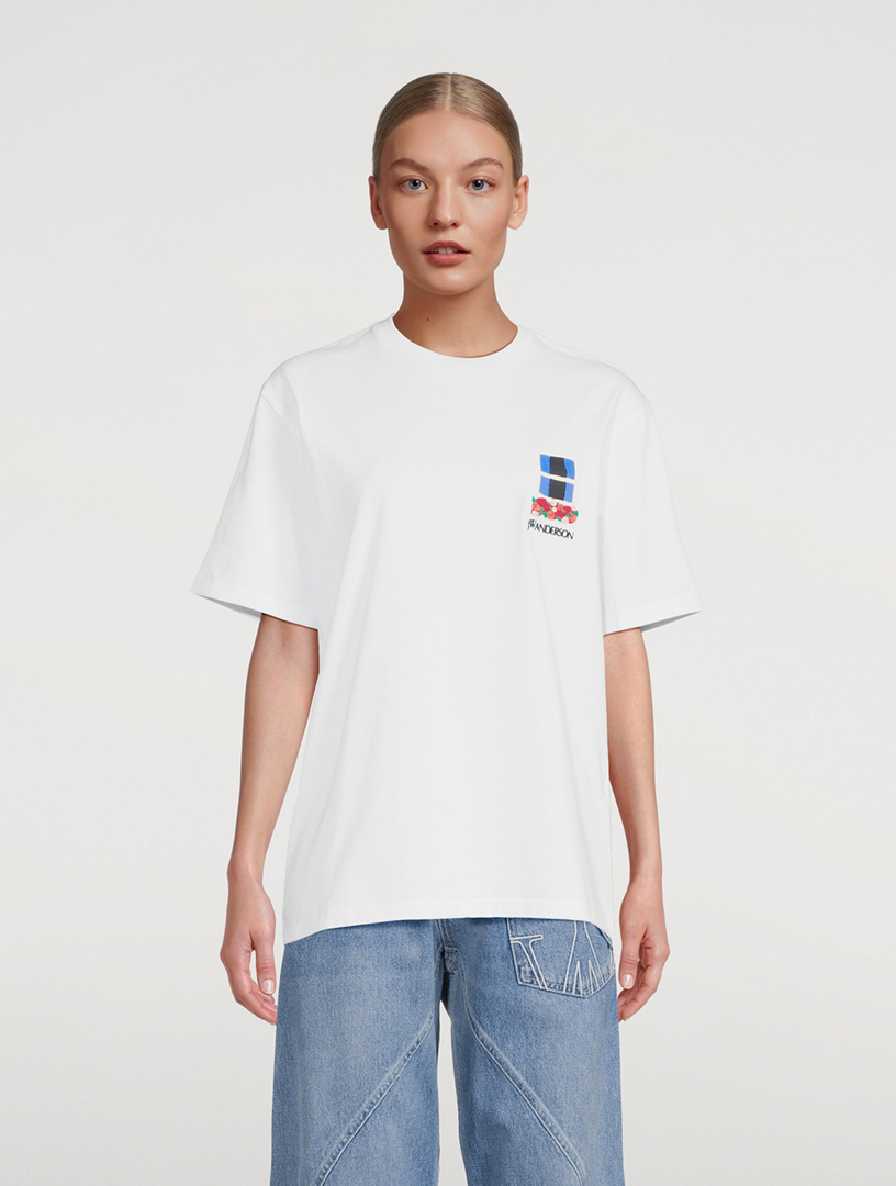Window-Embroidered T-Shirt