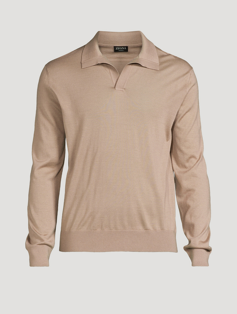 ZEGNA Cashseta Cashmere And Silk Polo Sweater | Holt Renfrew