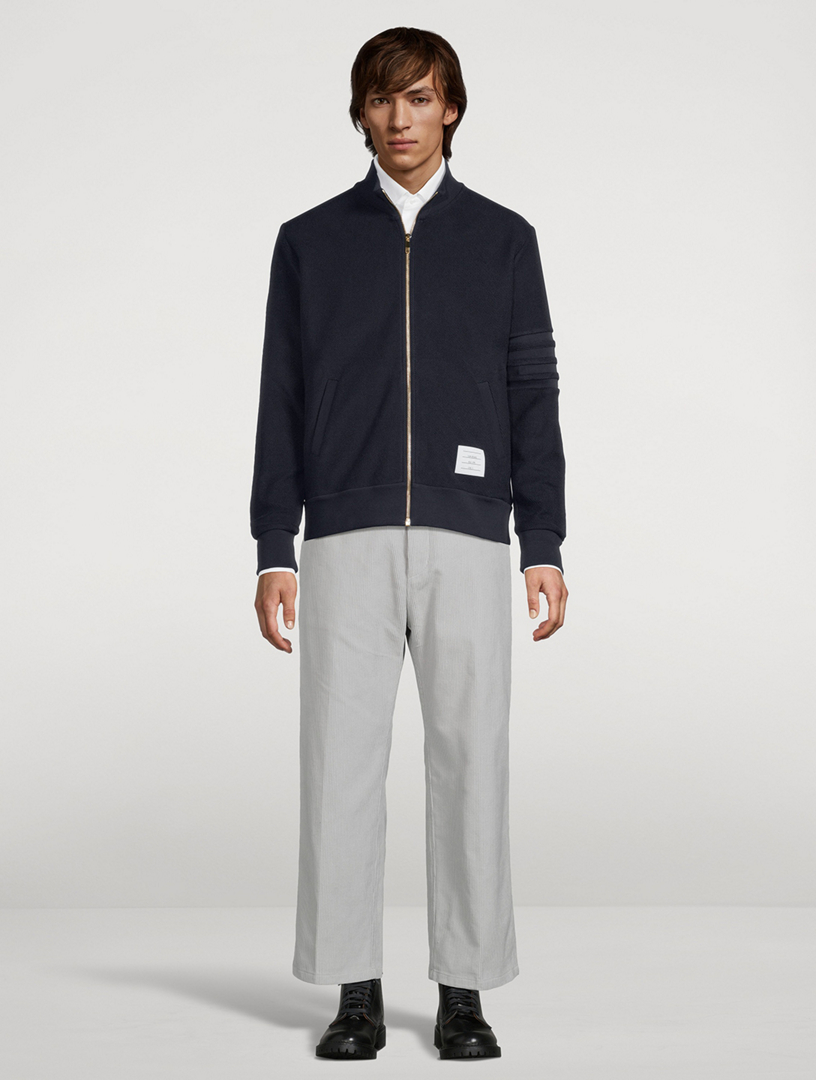 ジャケット Thom Browne Jacket Flannel 4 Bar Knit Rib Blouson | Thom Browne