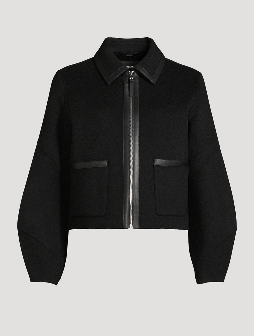 【MACKAGE】SOLANA ダブルフェイス ウール ショートジャケット Solana, double-face wool balloon sleeved short jacket