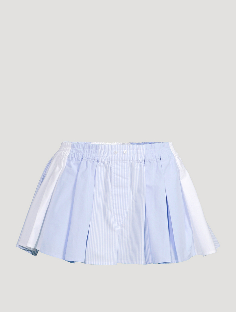 Pleated Patchwork Boxer Shorts
