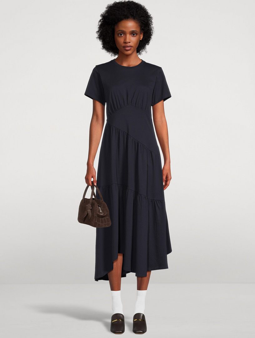 frame gathered seam lace inset dress Gathered Seam Lace Inset Dress  The RiverLane