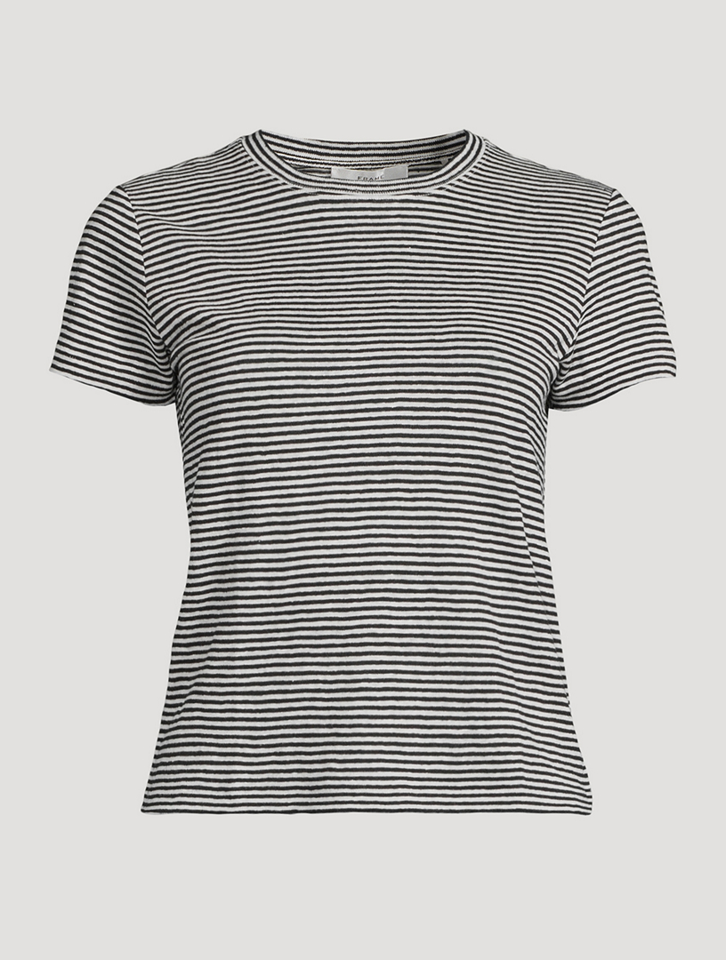 The Linen Baby Tee Stripe Print