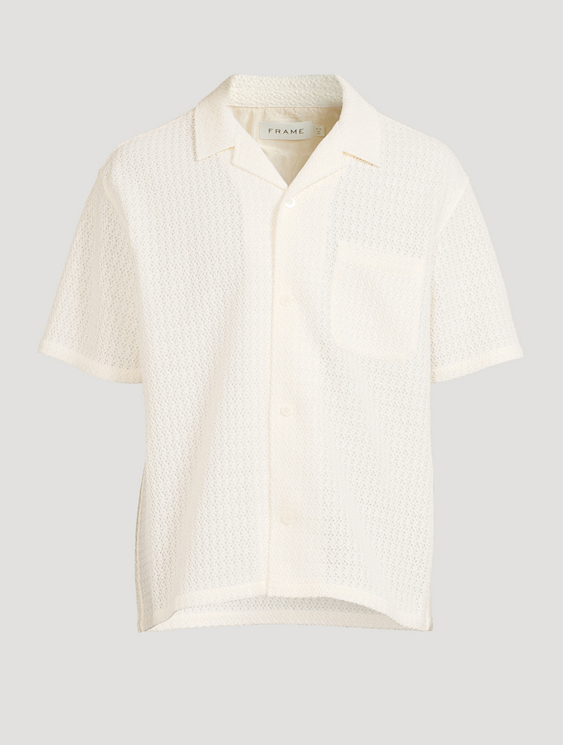 FRAME Open-Weave Short-Sleeve Shirt | Holt Renfrew