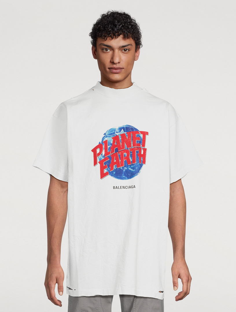 BALENCIAGA Planet Earth Oversized T-Shirt | Holt Renfrew