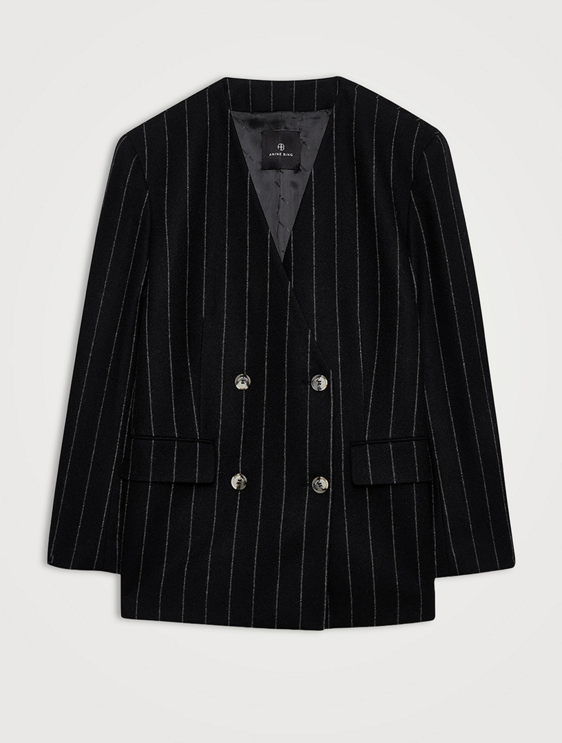 Maron Pinstripe Blazer